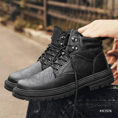 Genuine Leather British Style Martin Boots For Men